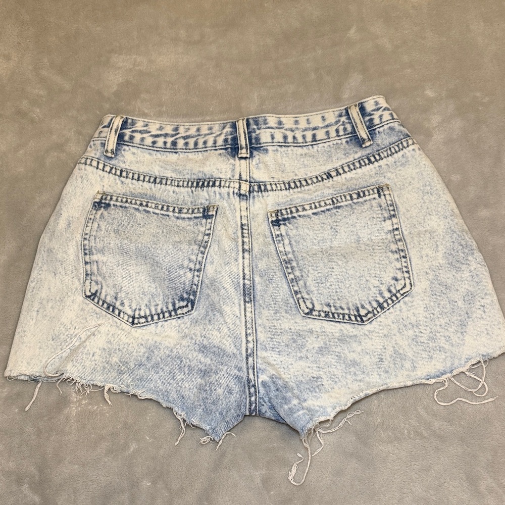 Distressed Mini Jean Shorts - Picture 2 of 3